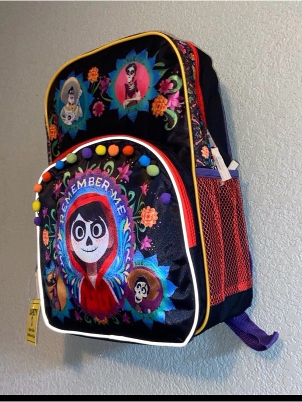 Disney COCO Movie Large Reinforced School Backpack -Remember Me- 16”H x 12”W - Picture 4 of 5
